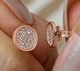 Heliophilia Silver Pendientes de Plata de Ley 925 con Baño de Oro Rosa y Circón